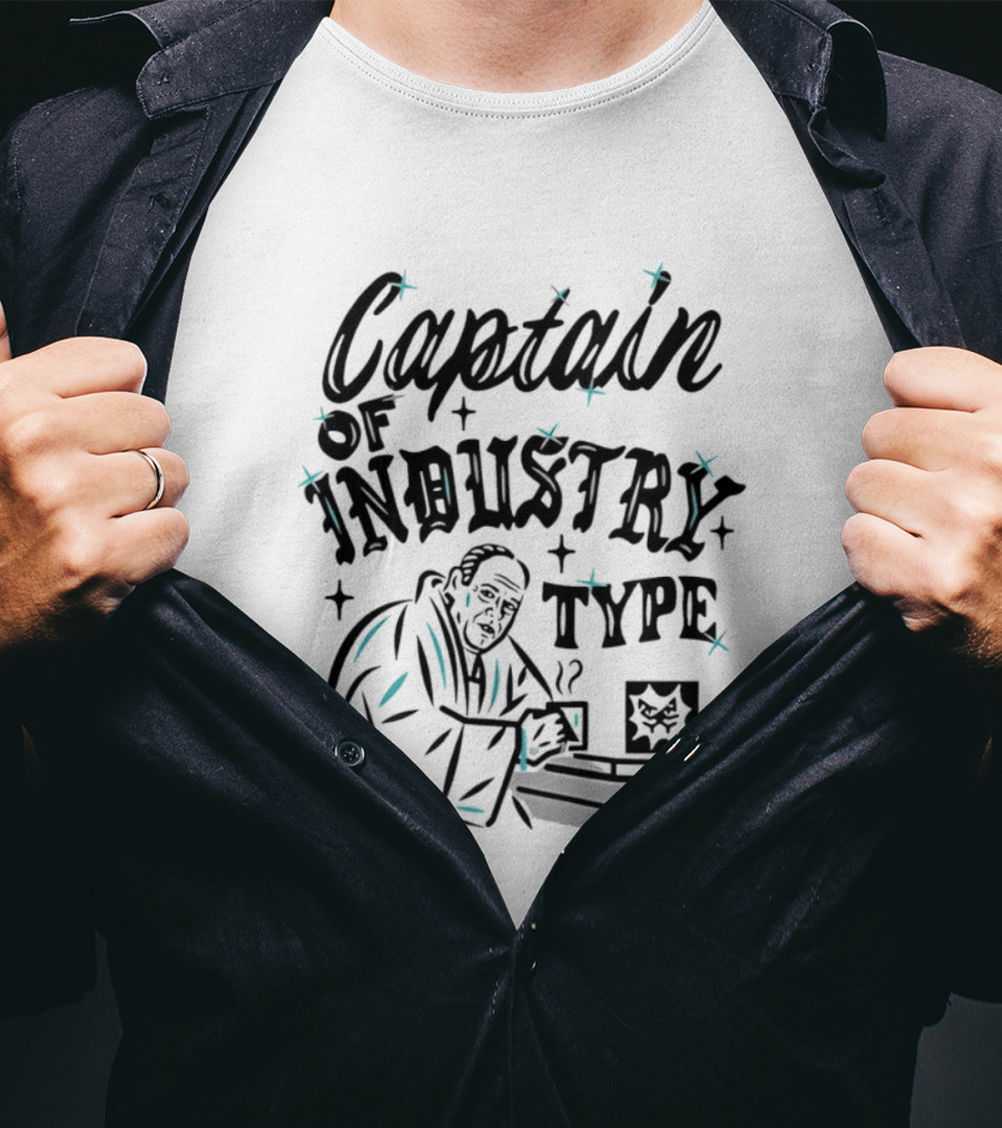 Captain Of Industry Type Tony Soprano Coffee Mafia T-Shirt