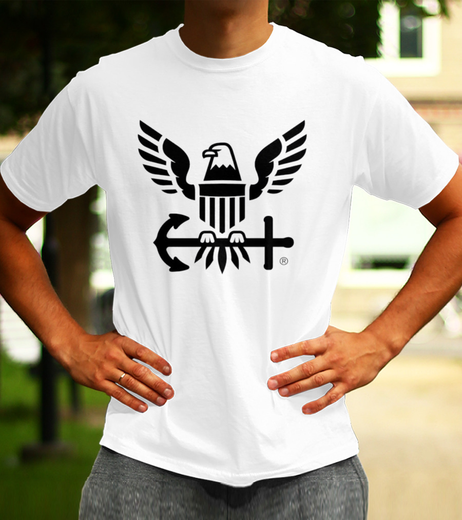 US Navy Anchors Aweigh Eagle Anchor T-Shirt
