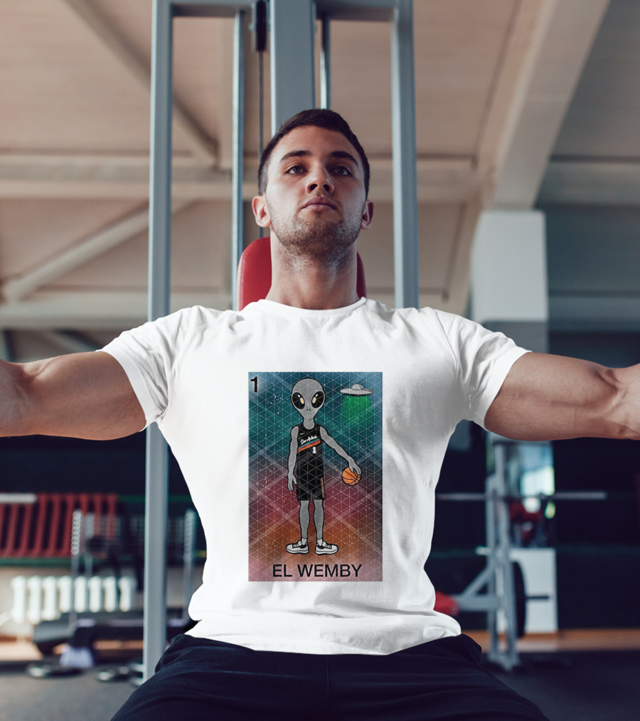 El Wemby San Antonio Spurs Alien UFO Basketball Victor Wembanyama 2026 T-Shirt