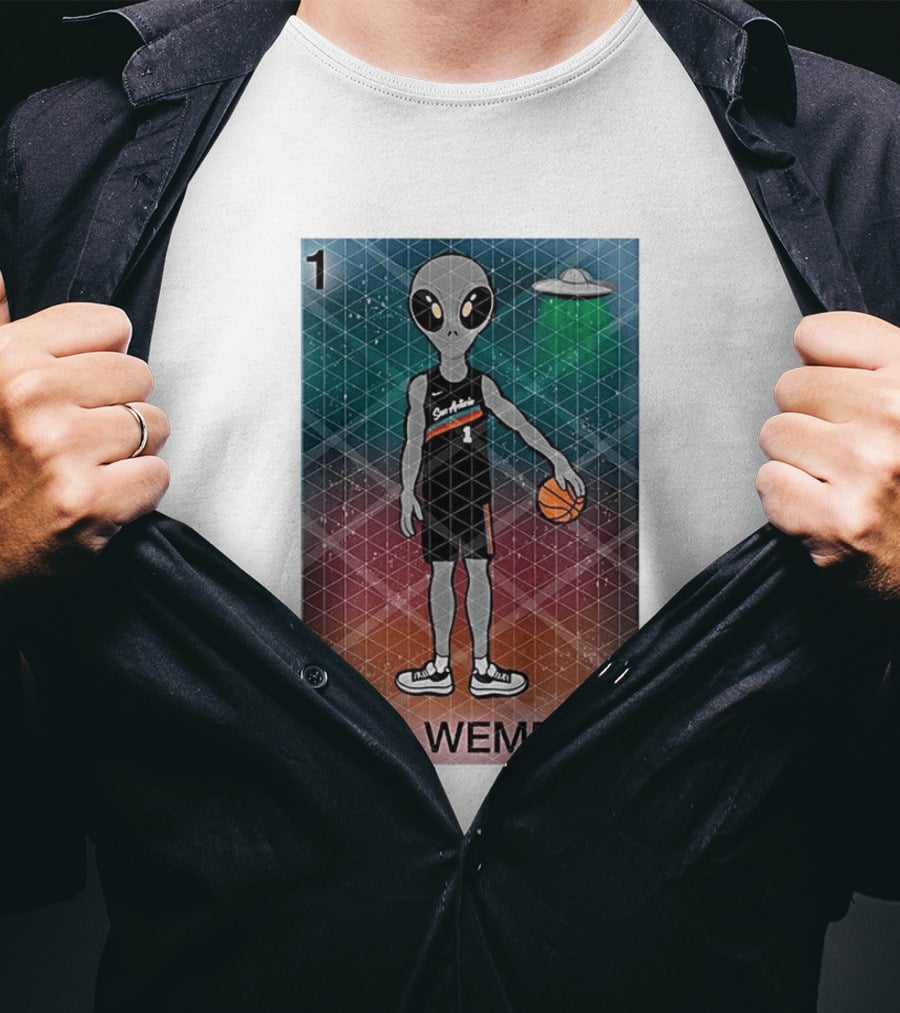 El Wemby San Antonio Spurs Alien UFO Basketball Victor Wembanyama 2026 T-Shirt