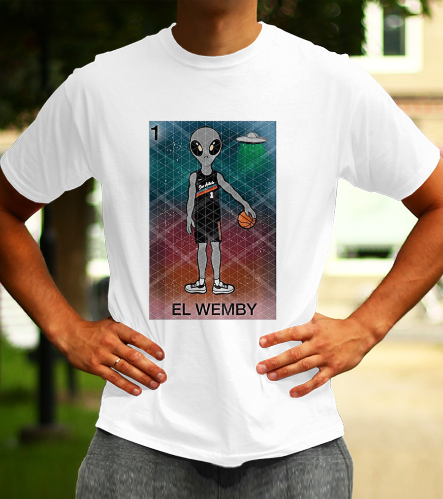 El Wemby San Antonio Spurs Alien UFO Basketball Victor Wembanyama 2026 T-Shirt