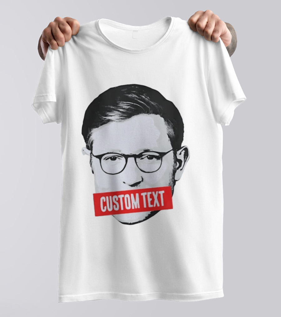 Mike Johnson Silenced Voice Custom Text Stencil T-Shirt