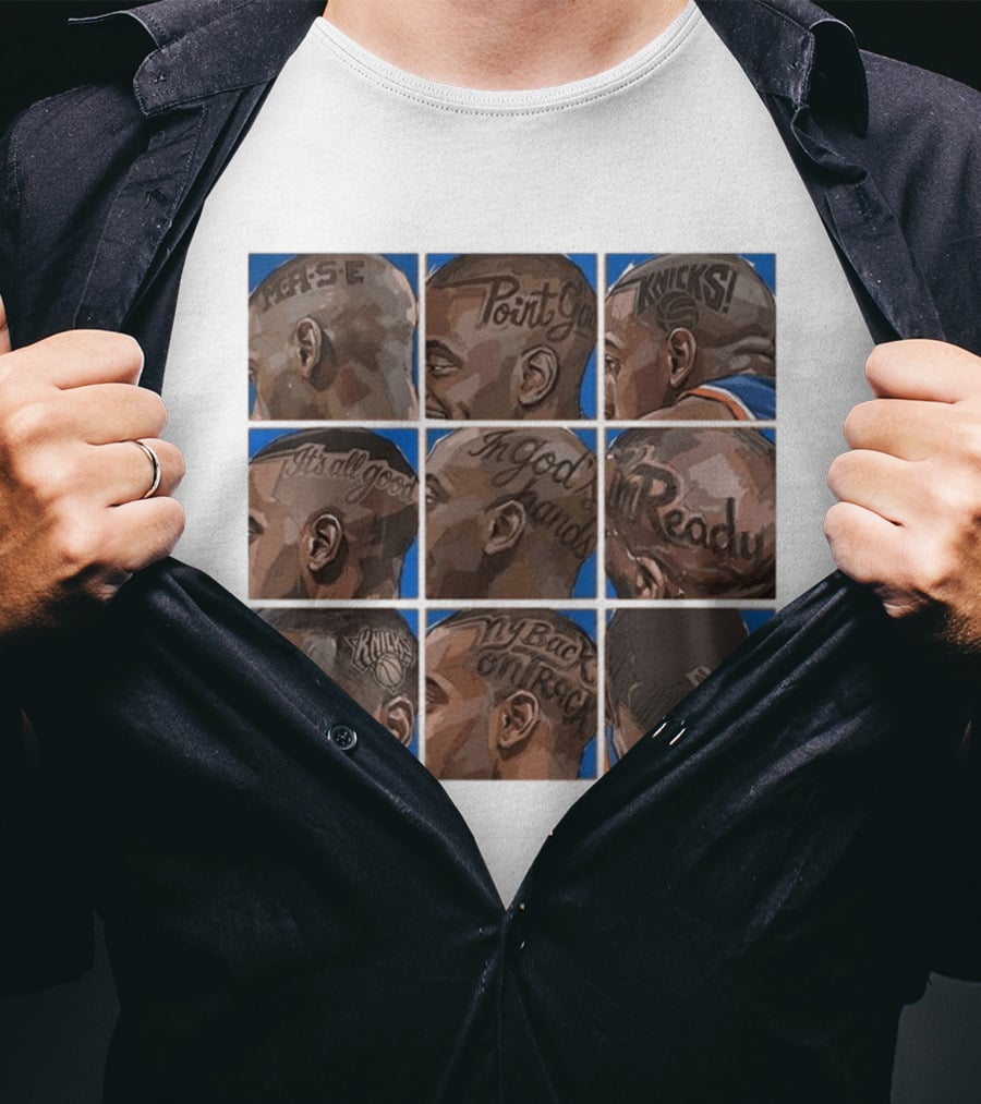 New York Knicks NY Phrase Tattoos Basketball T-Shirt