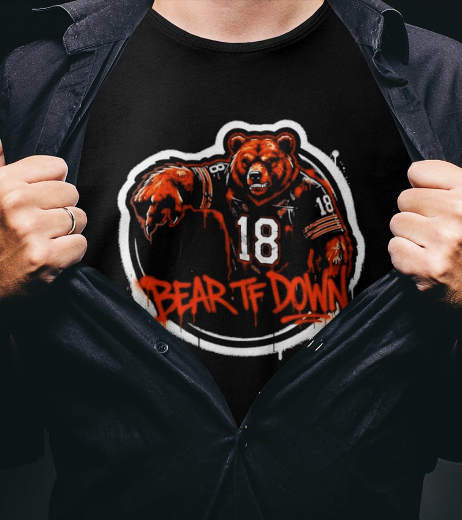 Chicago Bears Bear TF Down 18 Sports Fan T-Shirt