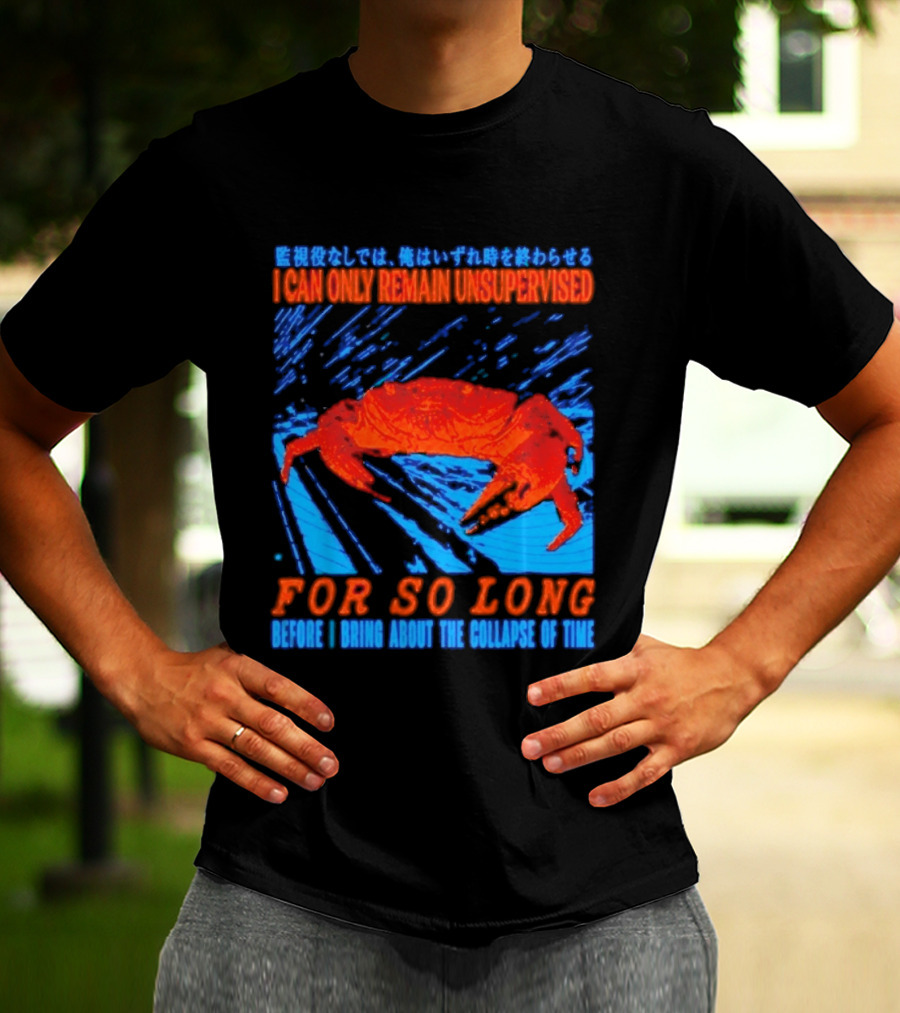 Crab I Can Only Remain Unsupervised For So Long Before I Bring About The Collapse Of Time T-Shirt