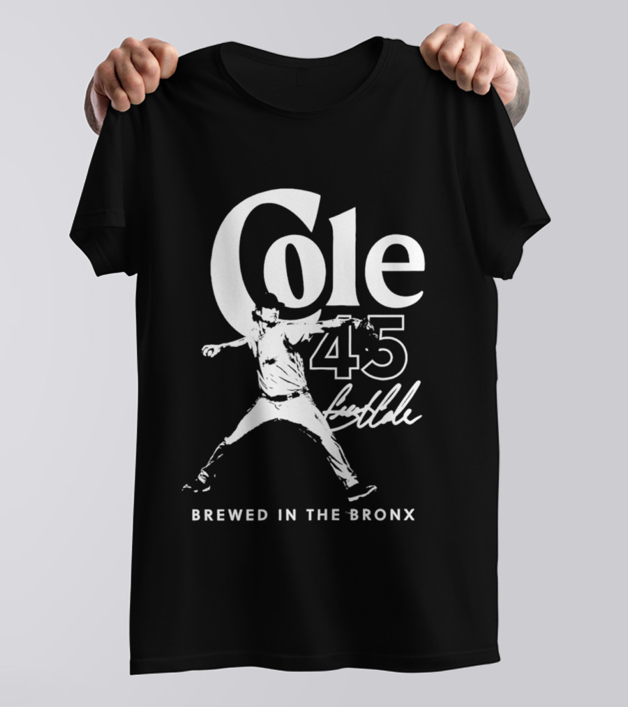 Gerrit Cole 45 Brewed In The Bronx New York Yankees T-Shirt