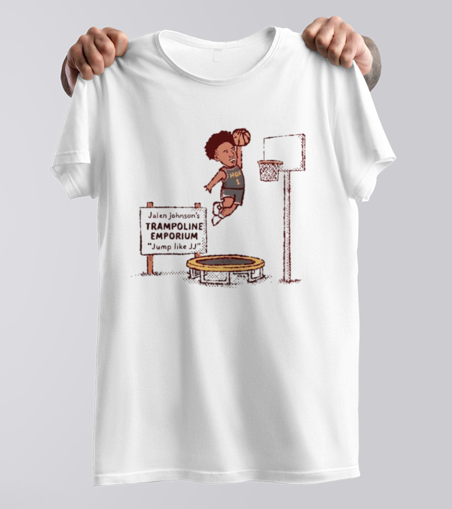 Jalen Johnson Trampoline Emporium Jump Like JJ Basketball Dunking HO1 T-Shirt