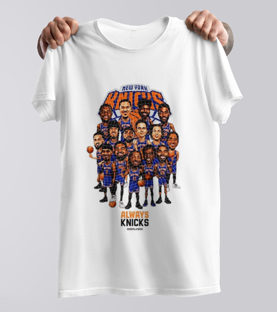 New York Knicks Caricature Basketball Team 2026 Game Day Let's Go T-Shirt