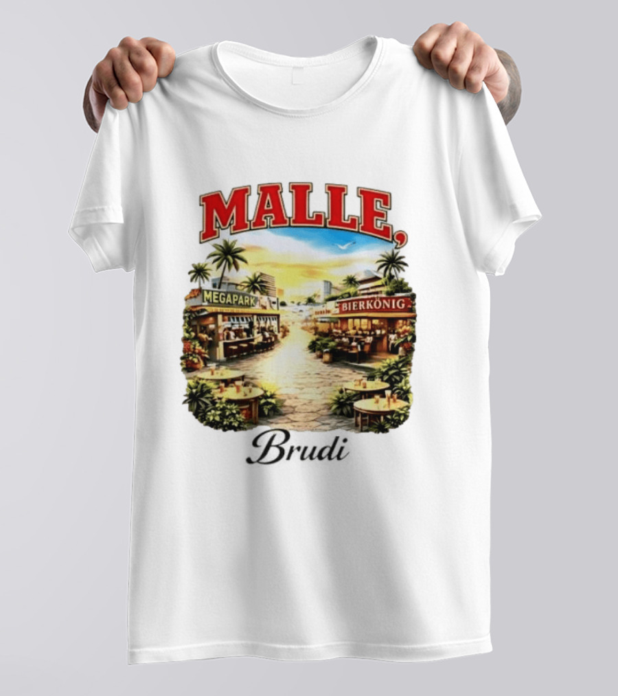 Malle Brudi Megapark Bierkönig Island Vibes Tropical Scene T-Shirt