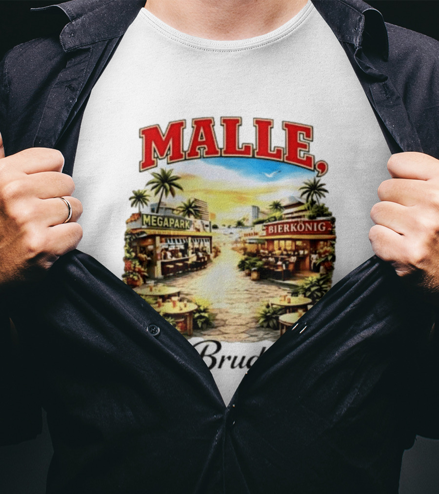 Malle Brudi Megapark Bierkönig Island Vibes Tropical Scene T-Shirt