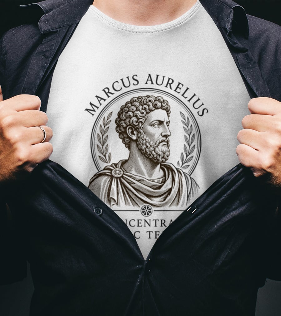 Marcus Aurelius Stoic Philosopher Roman Emperor Concentra Te In Hoc Tempore T-Shirt