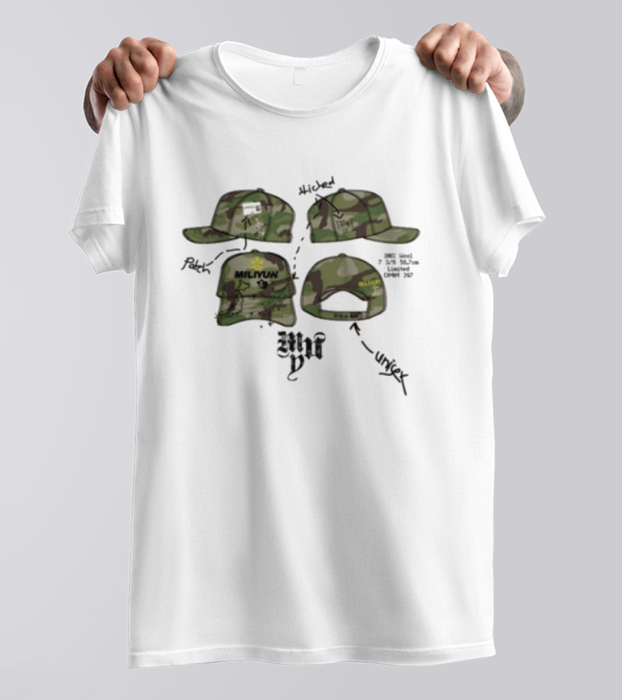 Miliyun Studios Camouflage Cap Techpack Tea Edition T-Shirt