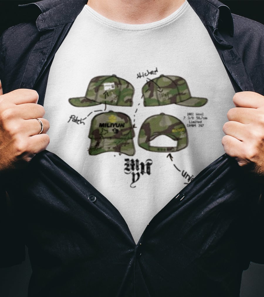 Miliyun Studios Camouflage Cap Techpack Tea Edition T-Shirt
