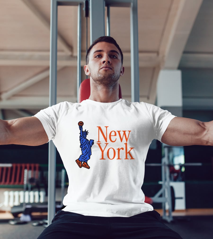 New York Knicks Basketball Statue Of Liberty NBA 2026 T-Shirt