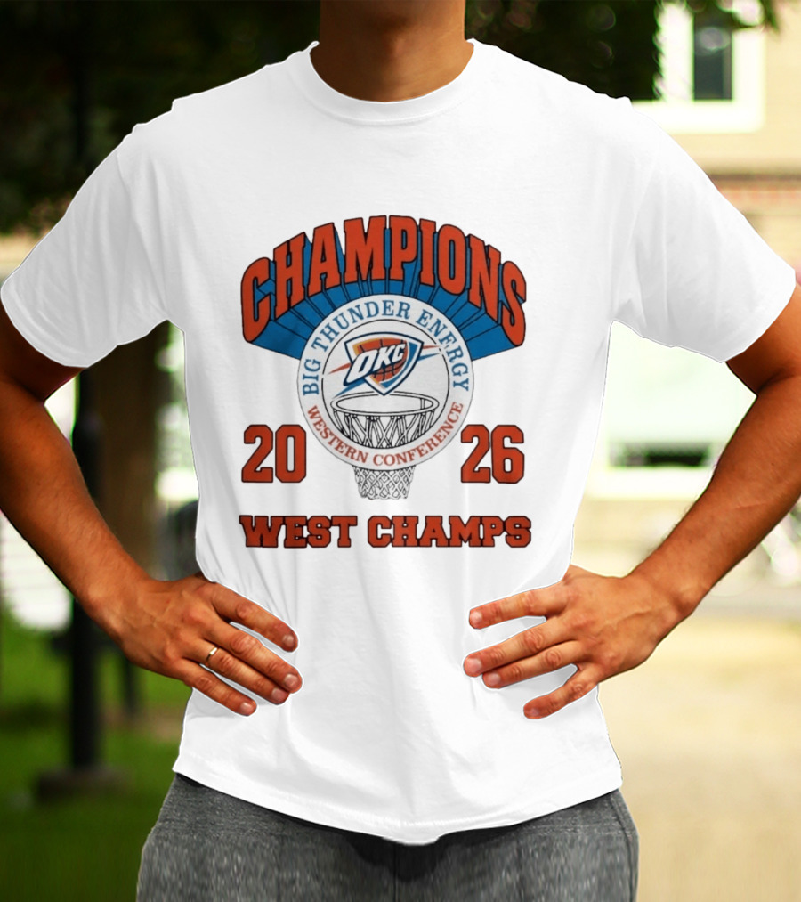 2026 OKC Big Thunder Energy Western Conference Champions T-Shirt