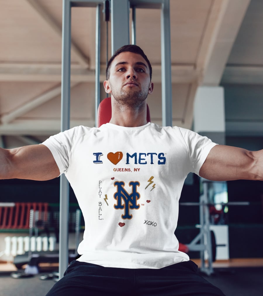 I Heart New York Mets Queens NY Tiny Turnip Toddler Play Ball XOXO T-Shirt