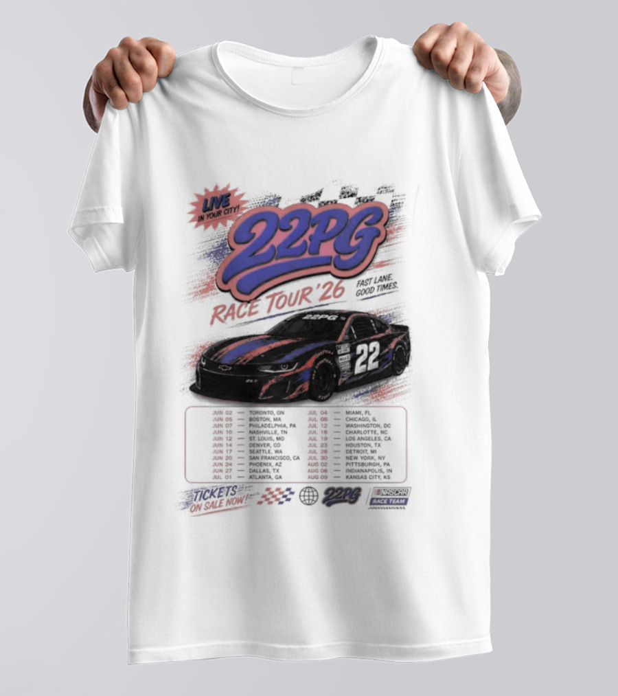 NYC 22PG Race Tour 2026 Fast Lane Good Times Live In Your City T-Shirt