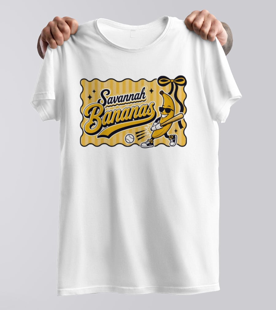 Savannah Bananas Baseball Team Cartoon Character Batting Savannah Georgia 2026 T-Shirt