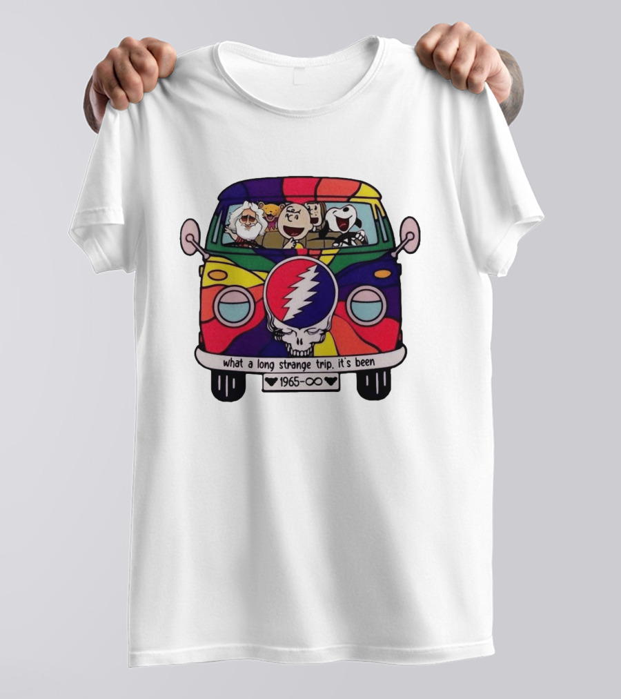 Snoopy Grateful Dead 1965 Psychedelic Bus What A Long Strange Trip It's Been T-Shirt