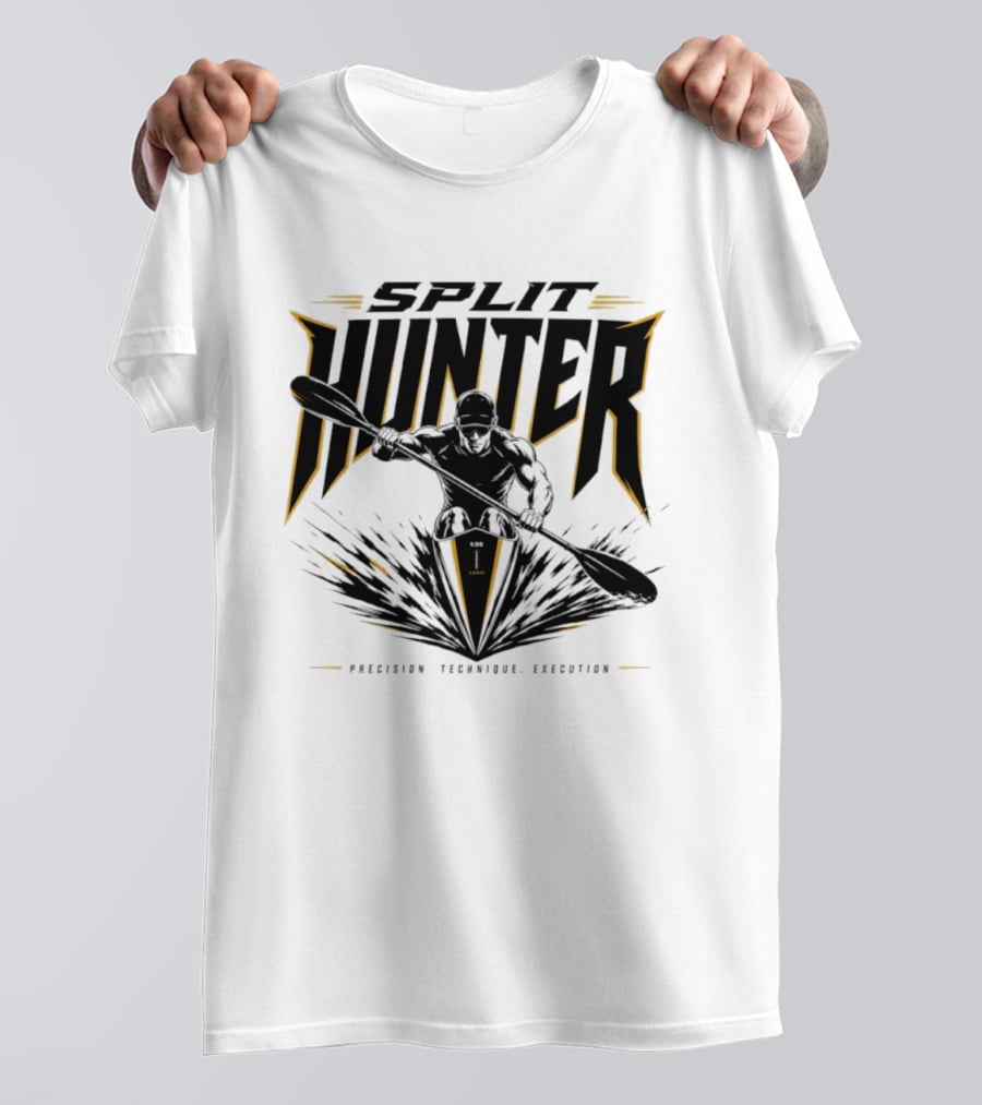 Split Hunter Kayaker Precision Technique Execution T-Shirt