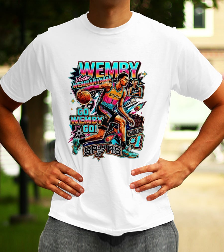 Victor Wembanyama Spurs Wemby Number 1 Go Wemby Go Basketball 2026 T-Shirt