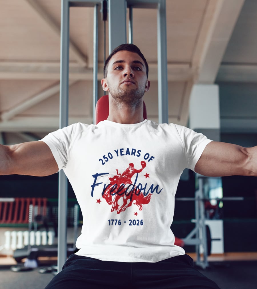 250 Years Of Freedom 1776 2026 Western Trendy Fourth Of July America T-Shirt