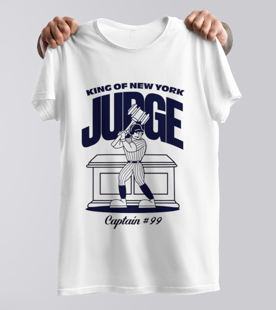 King Of New York Judge Captain #99 Toddler Yankees Superstar Cartoon T-Shirt