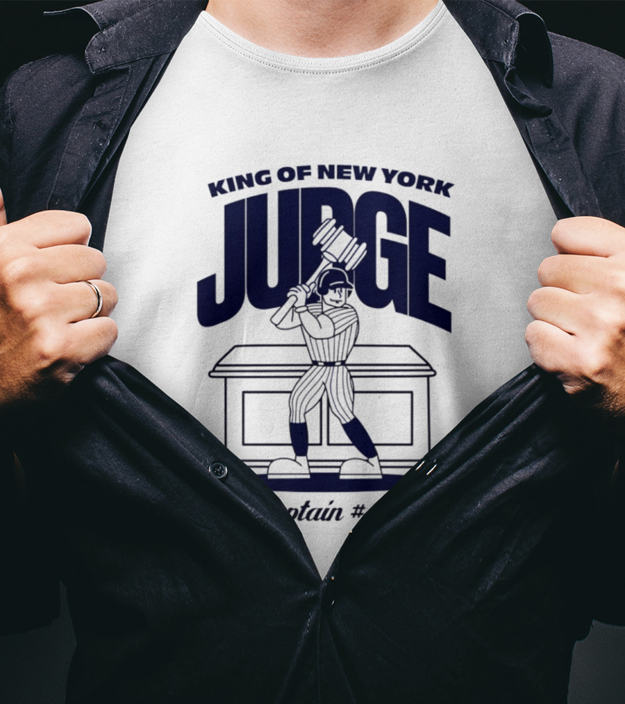 King Of New York Judge Captain #99 Toddler Yankees Superstar Cartoon T-Shirt
