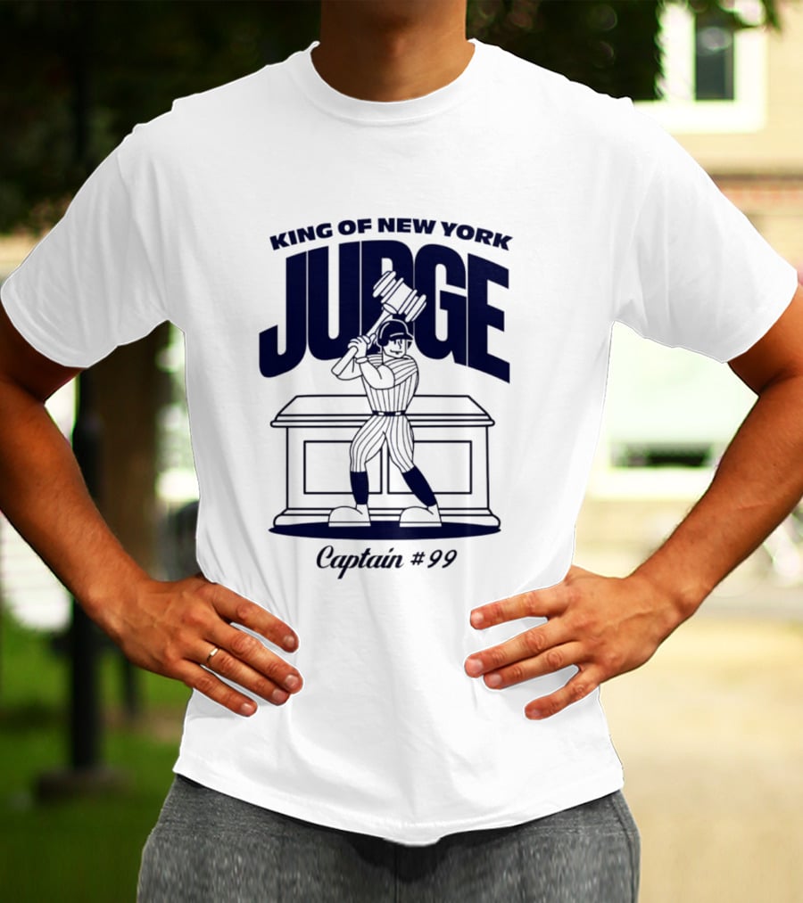 King Of New York Judge Captain #99 Toddler Yankees Superstar Cartoon T-Shirt