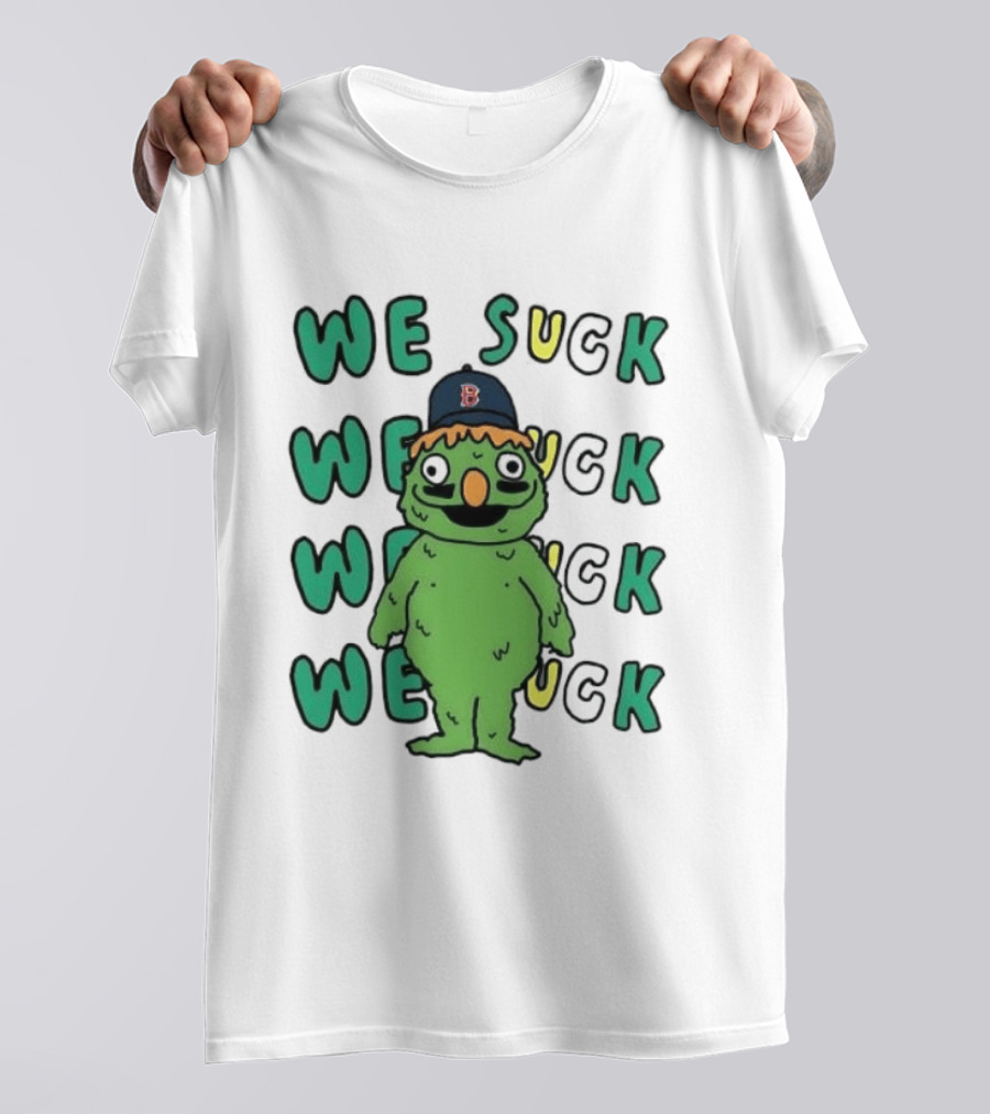 Boston Red Sox We Suck Mascot Fan Humor T-Shirt