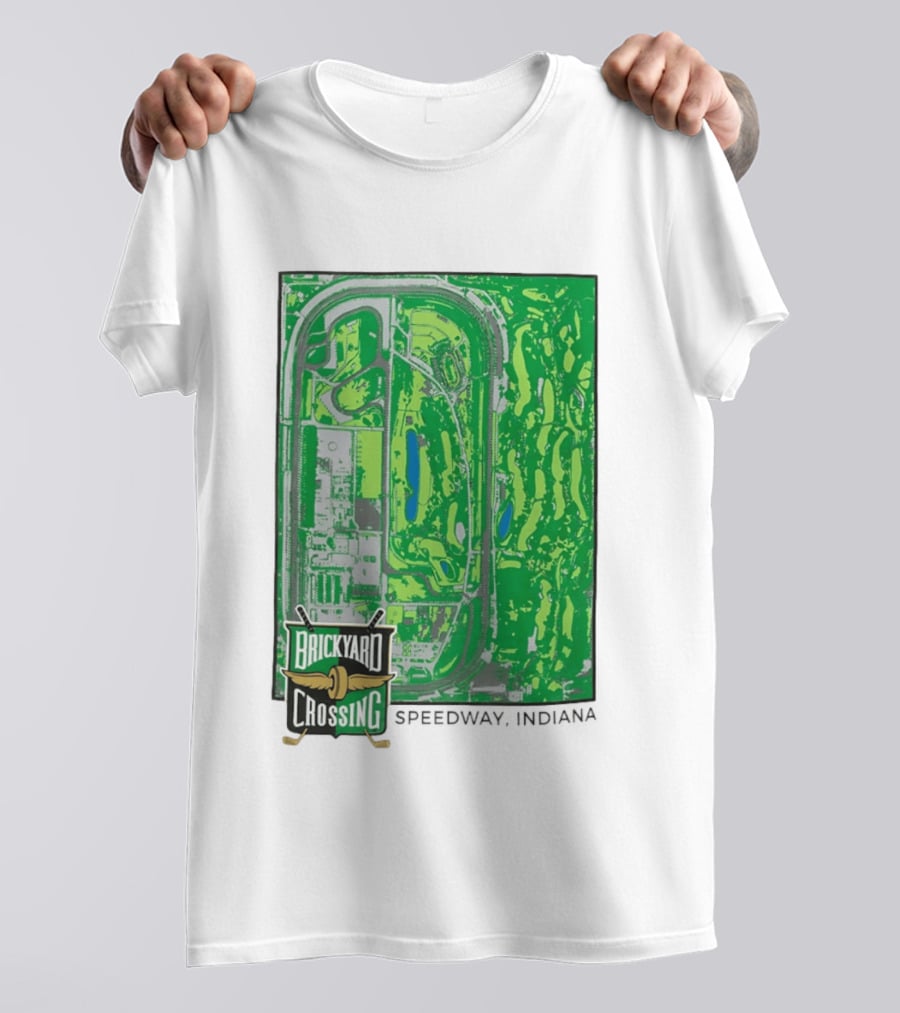 Brickyard Crossing Speedway Indiana Map Instant T-Shirt