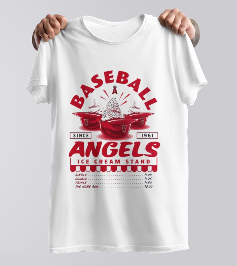 Baseball Angels Ice Cream Stand Since 1961 T-Shirt