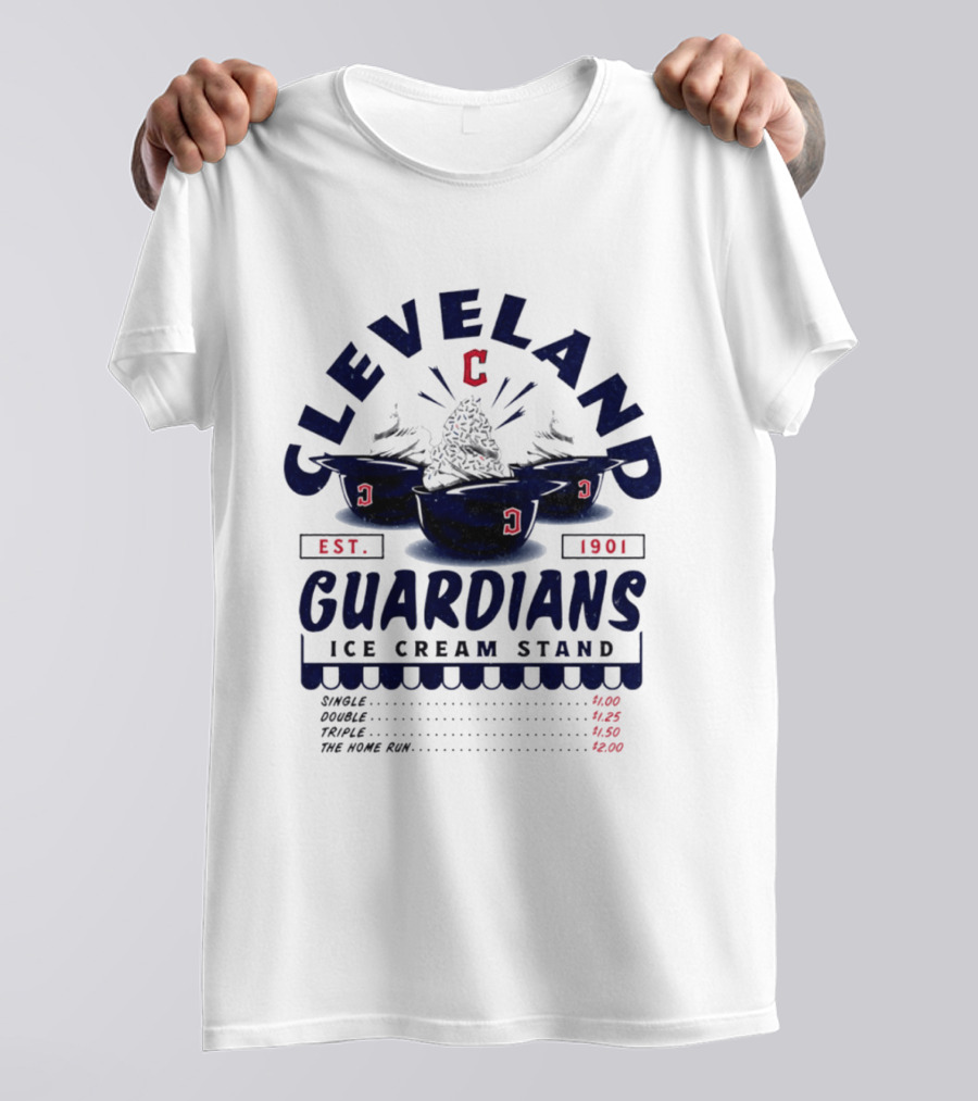 Cleveland Guardians Ice Cream Stand Est. 1901 Baseball Team Iconic Treats T-Shirt