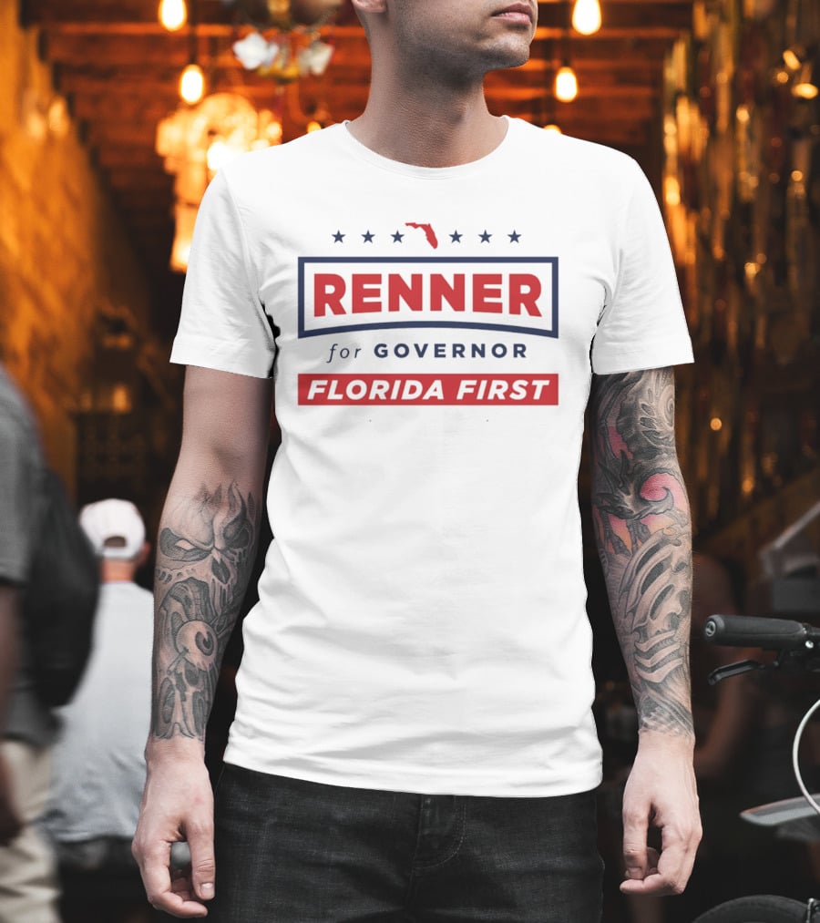 Paul Renner Governor 2026 Campaign Florida First Stars Map T-Shirt