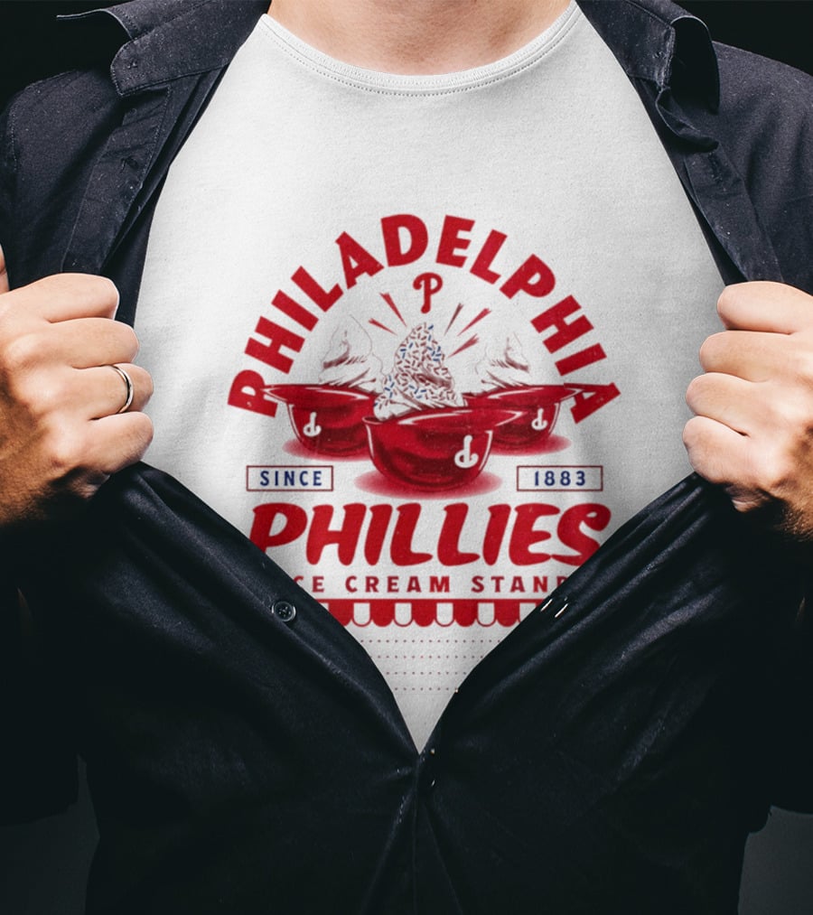 Philadelphia Phillies Ice Cream Stand Since 1883 T-Shirt