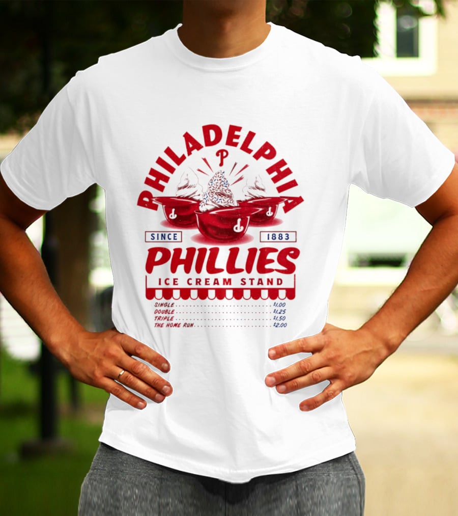 Philadelphia Phillies Ice Cream Stand Since 1883 T-Shirt