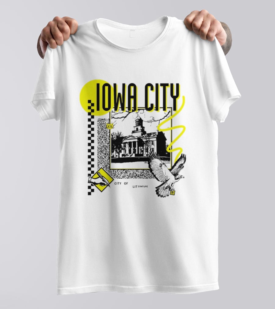 Iowa City University Old Capitol Literary Heritage Bird And Book T-Shirt