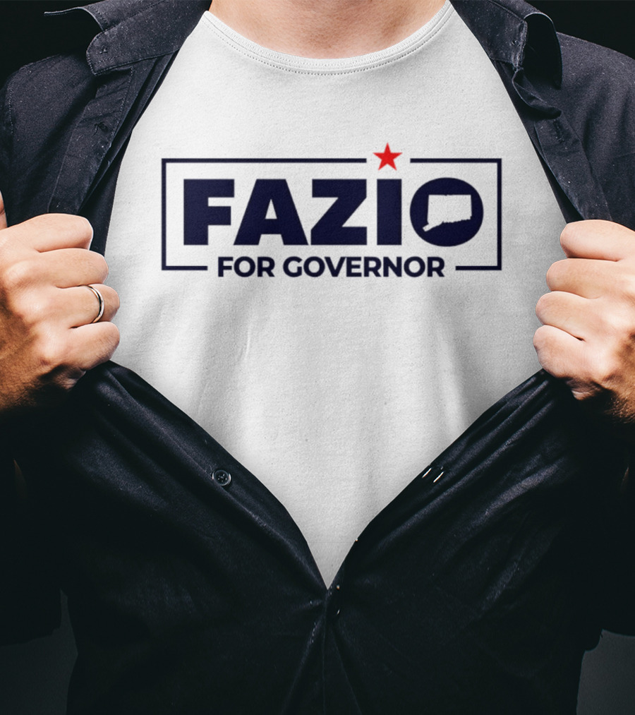 Fazio For Governor With Red Star And Connecticut T-Shirt