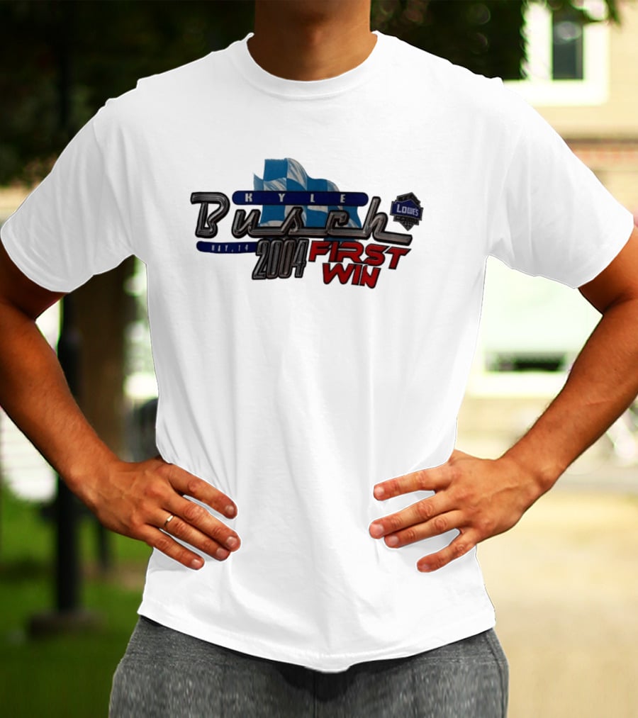 Kyle Busch 2004 Lowe's Racing Celebration First Win T-Shirt