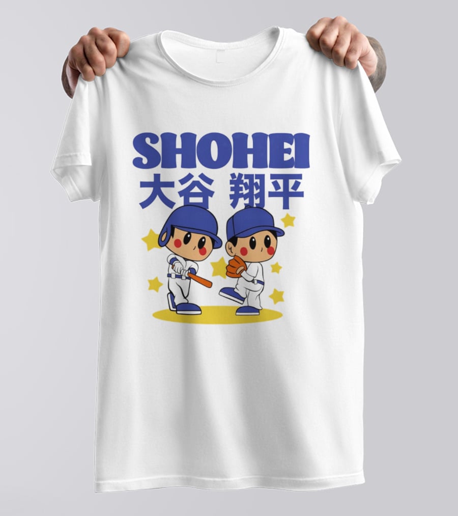 Shohei Ohtani Los Angeles Dodgers Superstar Cartoon Toddler T-Shirt