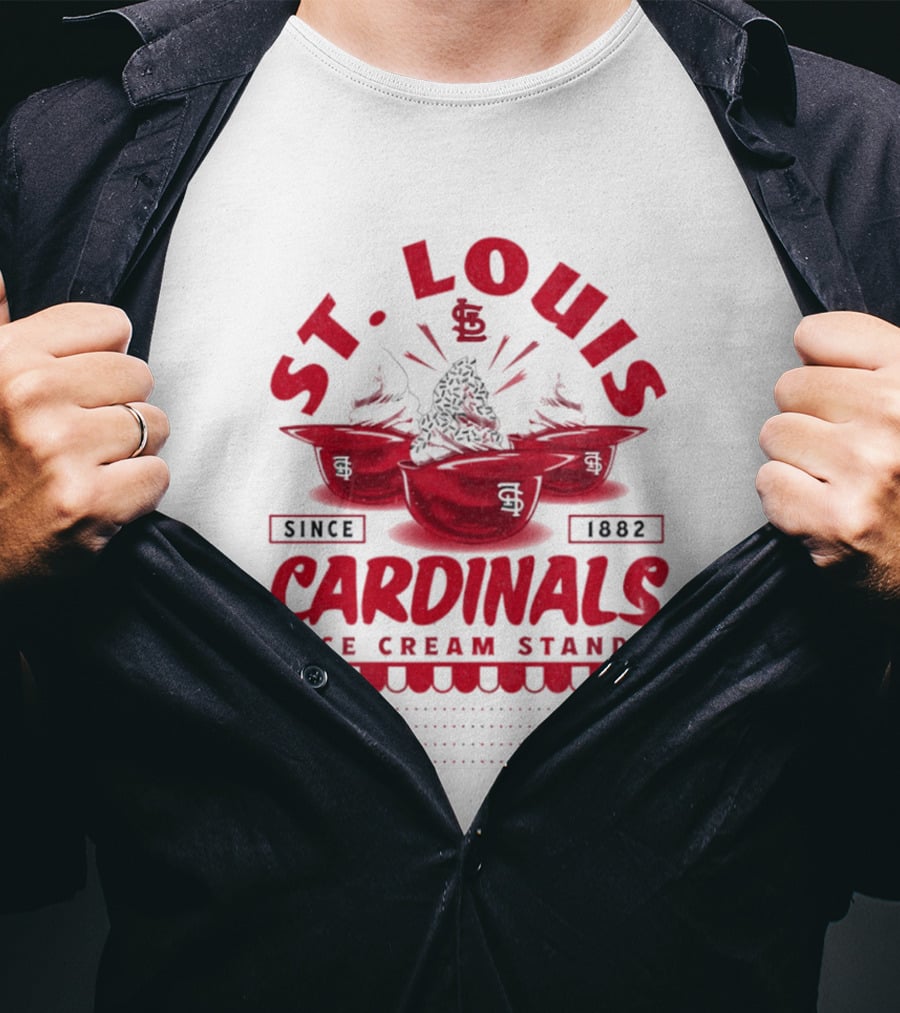 St. Louis Cardinals Ice Cream Stand Since 1882 Vintage Baseball T-Shirt