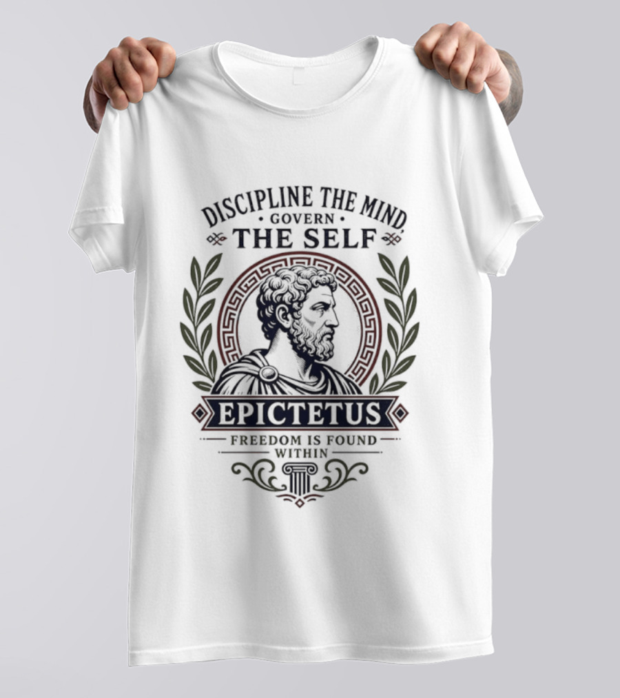 Discipline The Mind Govern The Self Epictetus Freedom Is Found Within T-Shirt