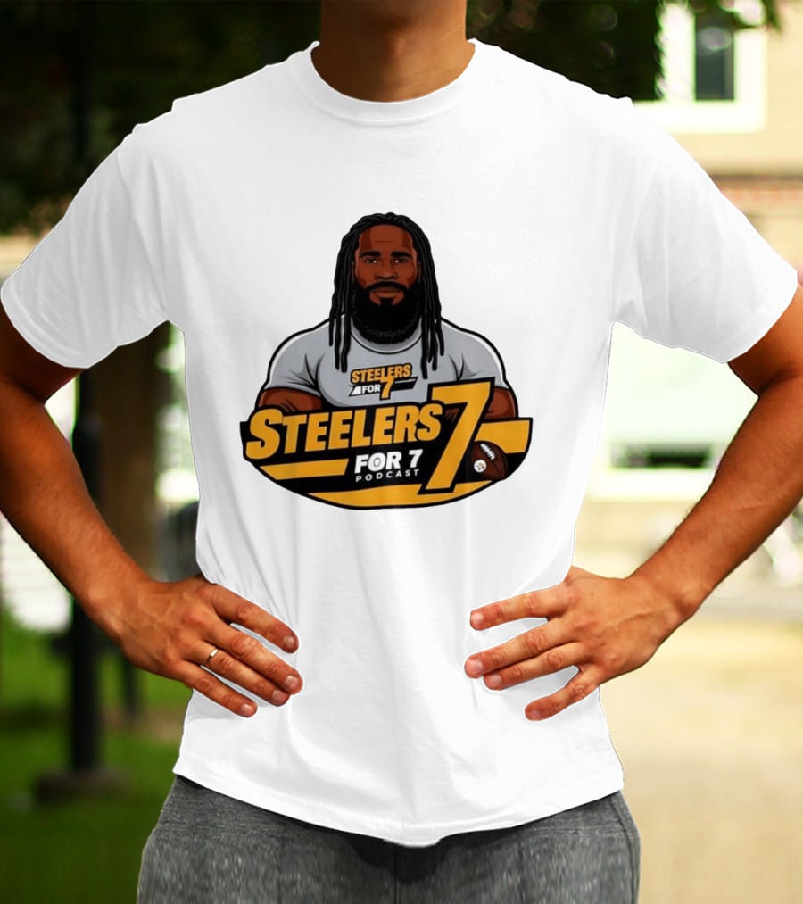 Steelers For 7 Podcast James Harrison Pittsburgh Steelers 7 T-Shirt