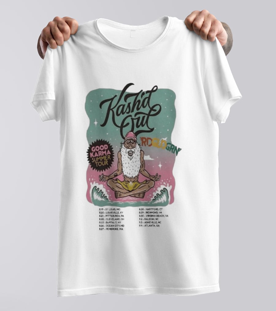 Kash'd Out 2026 Good Karma Summer Tour Vintage Meditation T-Shirt
