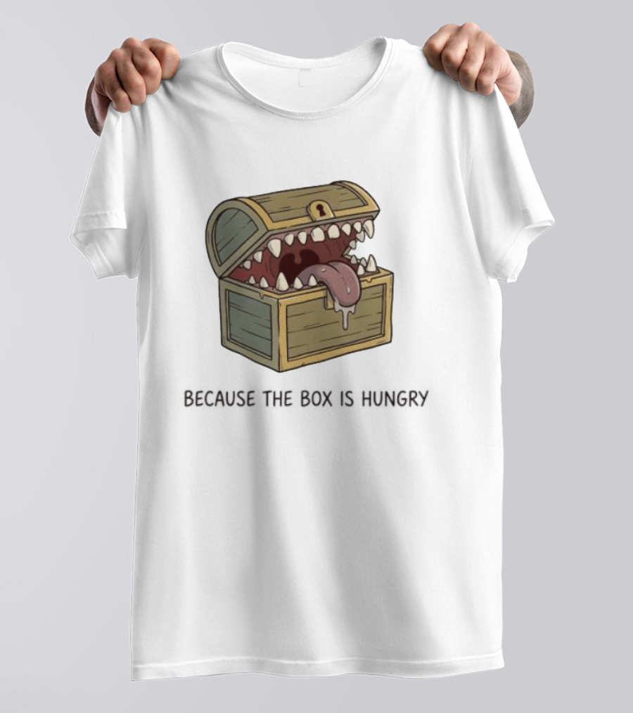 Mimic Chest Monster Because The Box Is Hungry Dungeons And Dragons Fantasy Gaming Creature T-Shirt