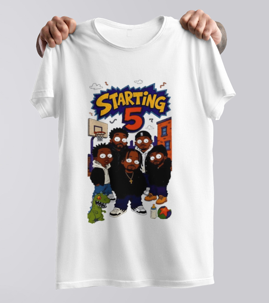 Starting 5 New York Knicks Hip Hop Rugrats Players T-Shirt