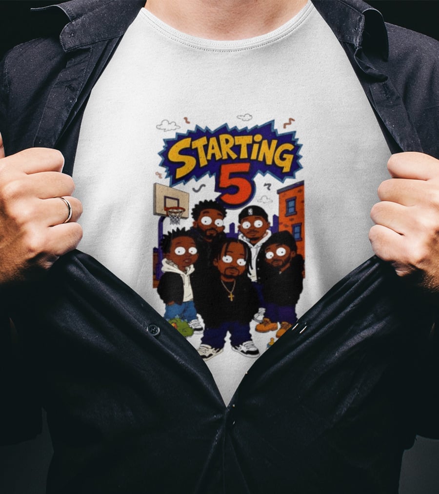 Starting 5 New York Knicks Hip Hop Rugrats Players T-Shirt