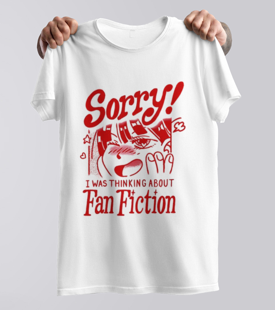 Sorry I Was Thinking About Fan Fiction Reader Story Book T-Shirt