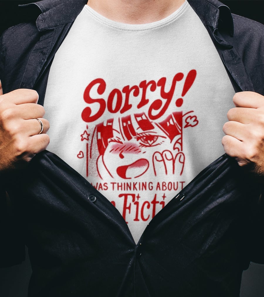 Sorry I Was Thinking About Fan Fiction Reader Story Book T-Shirt