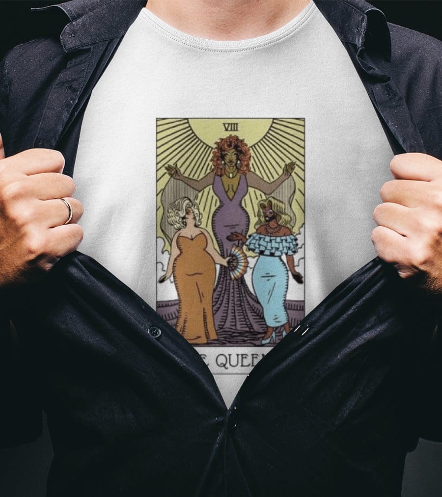 The Queens VIII Tarot Card Empowerment And Elegance T-Shirt